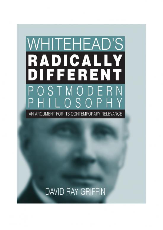 picture_Whitehead S Radically Different Postmodern Philosophy  An Argument For Its Contemporary Relevance   State University Of New York Press | Filsafat